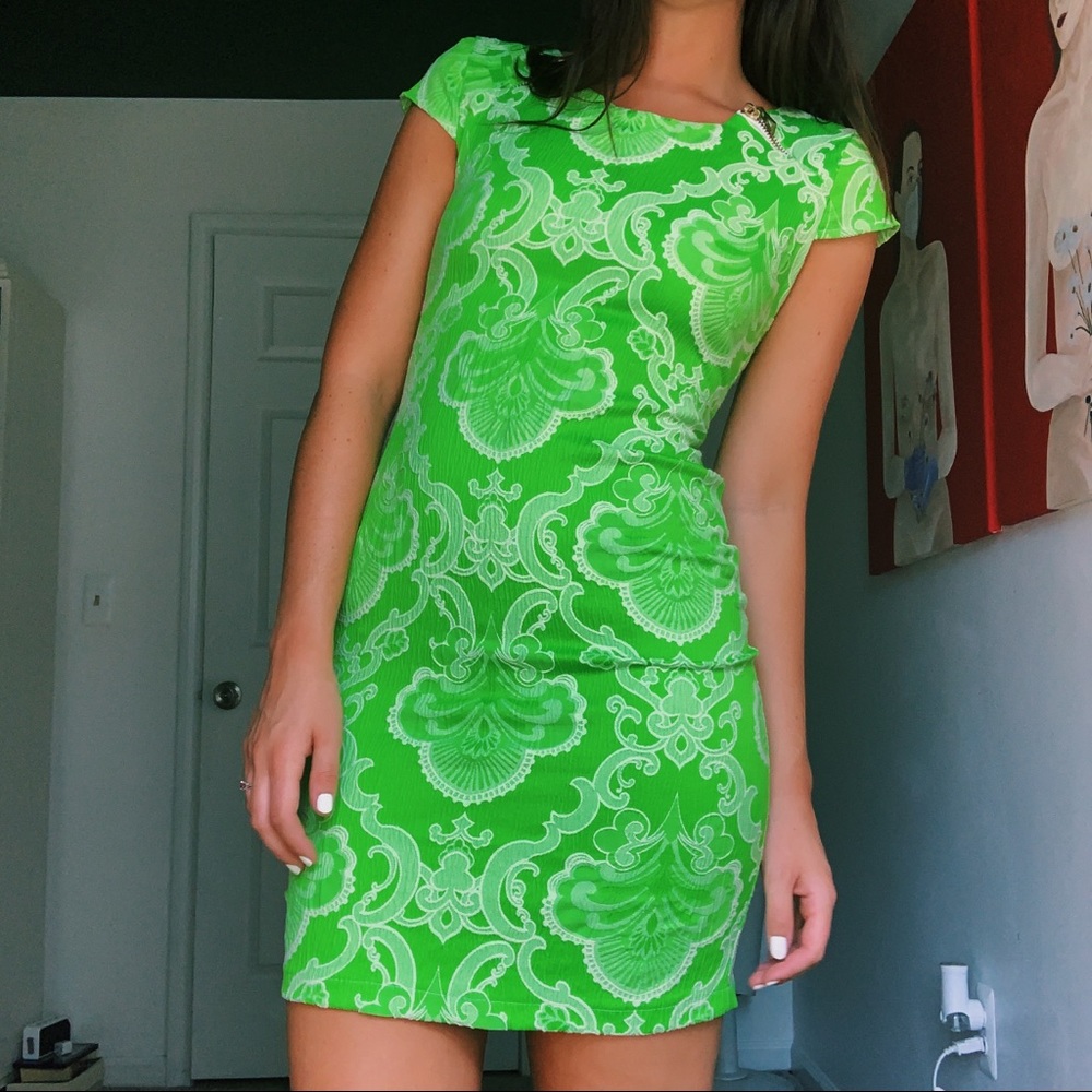 Pole & Role Neon Green Dress